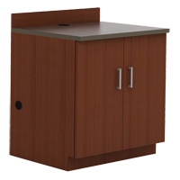 Modular Base Cabinet, Melamine, 2 Shelves, 39" H x 36" W x 25" D, Mahogany OP750 | Nassau Supply