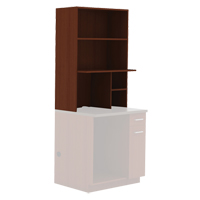 Modular Cabinet, Melamine, 3 Shelves, 48" H x 36" W x 18" D, Mahogany OP758 | Nassau Supply