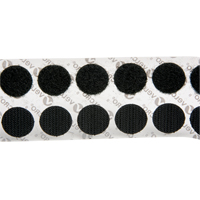 Fastener Coins, Hook & Loop, 3/4" Dia., Adhesive, Black Nassau Supply