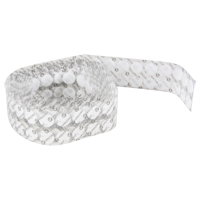 Fastener Coins, Hook & Loop, 3/4" Dia., Adhesive, White Nassau Supply