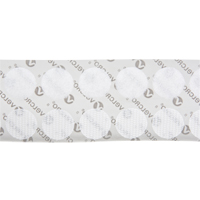Fastener Coins, Hook & Loop, 3/4" Dia., Adhesive, White Nassau Supply