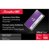 Swingline UltraClear Laminating Business Card Pouches Nassau Supply