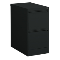 Classeur vertical, Acier, 2 tiroirs, 15-1/7" la x 25" p x 29" h, Noir Nassau Supply