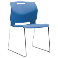 Chair, Plastic, 32-1/2" High, 300 lbs. Capacity, Blue OP934 | Nassau Supply