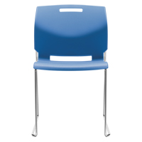 Chaise, Plastique, Hauteur 32-1/2", Capacit&eacute; 300 lb, Bleu Nassau Supply
