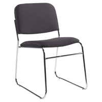 Armless Chair, Fabric, 30" High, 200 lbs. Capacity, Black OP936 | Nassau Supply