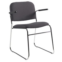 Chair, Fabric, 30" High, 200 lbs. Capacity, Black OP937 | Nassau Supply