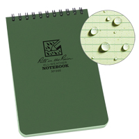 Pocket Top-Spiral Notebook, Soft Cover, Green, 100 Pages, 4" W x 6" L OQ407 | Nassau Supply