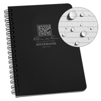 Side-Spiral Notebook, Soft Cover, Black, 64 Pages, 4-5/8" W x 7" L OQ412 | Nassau Supply
