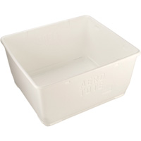Food Storage Container, Plastic, 108 gal. Capacity, White OQ647 | Nassau Supply