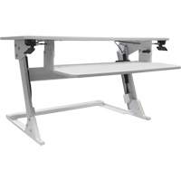 Goya™ Sit-Stand Workstation, Desktop Unit, 21" H x 35-2/5" W x 24" D, White OQ728 | Nassau Supply
