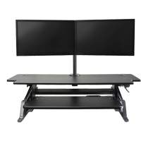 Goya™ Sit-Stand Workstation, Desktop Unit, 20" H x 42" W x 16" D, Black OQ762 | Nassau Supply