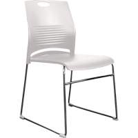 Chaises empilables s&eacute;rie Activ, Plastique, Hauteur 23", Capacit&eacute; 275 lb, Blanc Nassau Supply