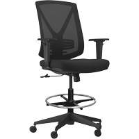 Chaise ajustable &agrave; basculement synchronis&eacute; s&eacute;rie Activ, Tissu/Mailles, Noir, Capacit&eacute; 275 lb Nassau Supply