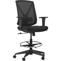 Chaise ajustable de premi&egrave;re qualit&eacute; &agrave; basculement synchronis&eacute; s&eacute;rie Activ, Tissu/Mailles, Noir, Capacit&eacute; 275 lb Nassau Supply