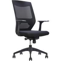Chaise de bureau ajustable &agrave; basculement synchronis&eacute; s&eacute;rie Activ, Tissu/Mailles, Noir, Capacit&eacute; 275 lb Nassau Supply