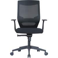 Chaise de bureau ajustable &agrave; basculement synchronis&eacute; s&eacute;rie Activ, Tissu/Mailles, Noir, Capacit&eacute; 275 lb Nassau Supply
