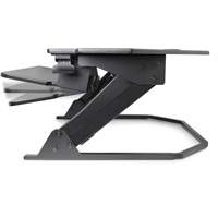 Poste de travail assise/debout pour bureau de coin Goya, Mod&egrave;le de bureau, 20" h x 42" la x 37-4/5" p, Noir Nassau Supply