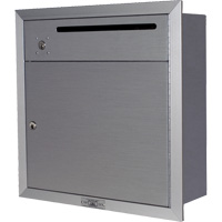 Boîte de collecte en retrait, Fixation Mural, 12-3/4" x 16-3/8", 2 portes, Aluminium Nassau Supply