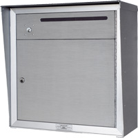 Collection Box, Wall -Mounted, 12-3/4" x 16-3/8", 2 Doors, Aluminum OR351 | Nassau Supply