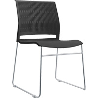 Chaises empilables, Polypropyl&egrave;ne, Hauteur 32-3/8", Capacit&eacute; 250 lb, Noir Nassau Supply