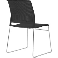 Chaises empilables, Polypropyl&egrave;ne, Hauteur 32-3/8", Capacit&eacute; 250 lb, Noir Nassau Supply