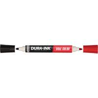 Markal<sup>®</sup> Dura-Ink<sup>®</sup> Dual Colour Permanent Ink Marker, Bullet, Black/Red OR463 | Nassau Supply