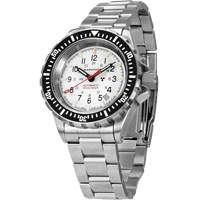 Arctic Edition Large Diver's Automatic GSAR Watch with Stainless Steel Bracelet, Digital, Battery Operated, 41 mm, Silver OR475 | Nassau Supply