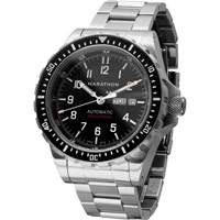 Jumbo Day/Date Automatic Watch with Stainless Steel Bracelet, Digital, Battery Operated, 46 mm, Silver Nassau Supply
