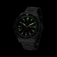 Jumbo Day/Date Automatic Watch with Stainless Steel Bracelet, Digital, Battery Operated, 46 mm, Silver Nassau Supply