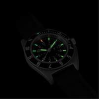 Steel Navigator Watch on 3-Piece Rubber Strap Kit, Digital, Battery Operated, 41 mm, Black Nassau Supply