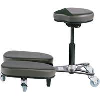 STAG4 Adjustable Kneeling Chair, Vinyl, Black/Grey Nassau Supply