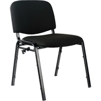 Stacking Chairs, Fabric, 32" High, 250 lbs. Capacity, Black Nassau Supply