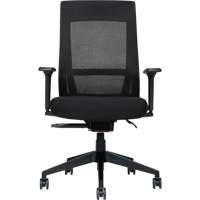 Chaise &agrave; dossier moyen avec m&eacute;canisme &agrave; basculement synchronis&eacute; &agrave; d&eacute;tection de poids , Mailles, Noir Nassau Supply