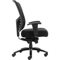 Chaise &agrave; dossier haut avec m&eacute;canisme &agrave; basculement synchronis&eacute; robuste Raven 400, Mailles, Noir, Capacit&eacute; 400 lb Nassau Supply
