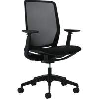 Chaise &agrave; dossier haut avec basculement synchronis&eacute; robuste Kody, Mailles, Noir, Capacit&eacute; 300 lb Nassau Supply