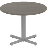 Table ronde &agrave; hauteur r&eacute;glable Newland, 36" lo x 36" la x 29" h, Dessus de 1", Stratifi&eacute;, Brun Nassau Supply