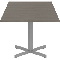 Newland Height-Adjustable Square Table, 36" L x 36" W x 29" H, 1" Top, Laminate, Brown Nassau Supply