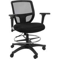 Mesh Work Stool, Mobile, Adjustable Height, 450 lbs. Capacity Nassau Supply