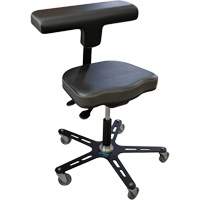 VEGA-T Ergonomic Industrial Chair, Mobile, Adjustable Height, 280 lbs. Capacity Nassau Supply