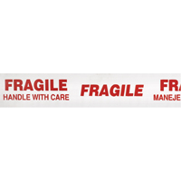 Ruban d'emballage Scotch 3771 avec message, Adh&eacute;sif Thermofusible, 2 mils, 48 mm (1-22/25") x 100 m (328') Nassau Supply
