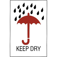 "Keep Dry" Special Handling Labels, 6" L x 4" W, Red on White Nassau Supply