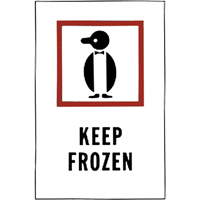 "Keep Frozen" Special Handling Labels, 6" L x 4" W, Red on White Nassau Supply