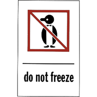 "Do Not Freeze" Special Handling Labels, 6" L x 4" W, Red on White Nassau Supply