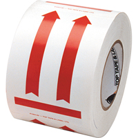 This Side Up Pictogram Special Handling Labels, 6" L x 4" W, Red on White Nassau Supply