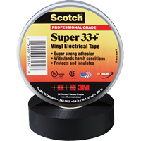 Scotch&reg; Super 33 Tape, 19 mm (3/4") x 20.1 m (66'), Black, 7 mils Nassau Supply