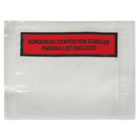 Packing List Envelope, 4-1/2" L x 5-1/2" W, Backloading Style PF878 | Nassau Supply