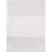 White Block Poly Bags, Reclosable, 15" x 12", 2 mils PF963 | Nassau Supply