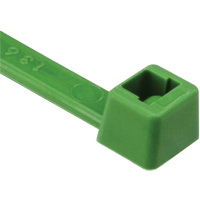 T Series Cable Ties, 8" Long, 50 lbs. Tensile Strength, Green PG627 | Nassau Supply