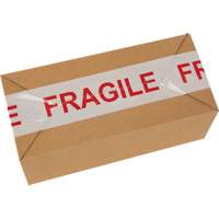 "Fragile" Box Sealing Tape, Hot Melt Adhesive, 2 mils, 48 mm (2") x 100 m (328') Nassau Supply